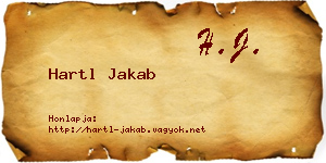 Hartl Jakab névjegykártya